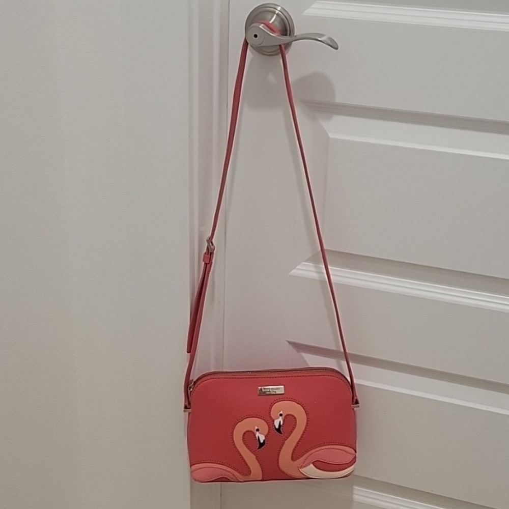 Kate Spade Take a Walk on the Wild Side Crossbody | Hanna | Flamingos - Picture 3 of 16